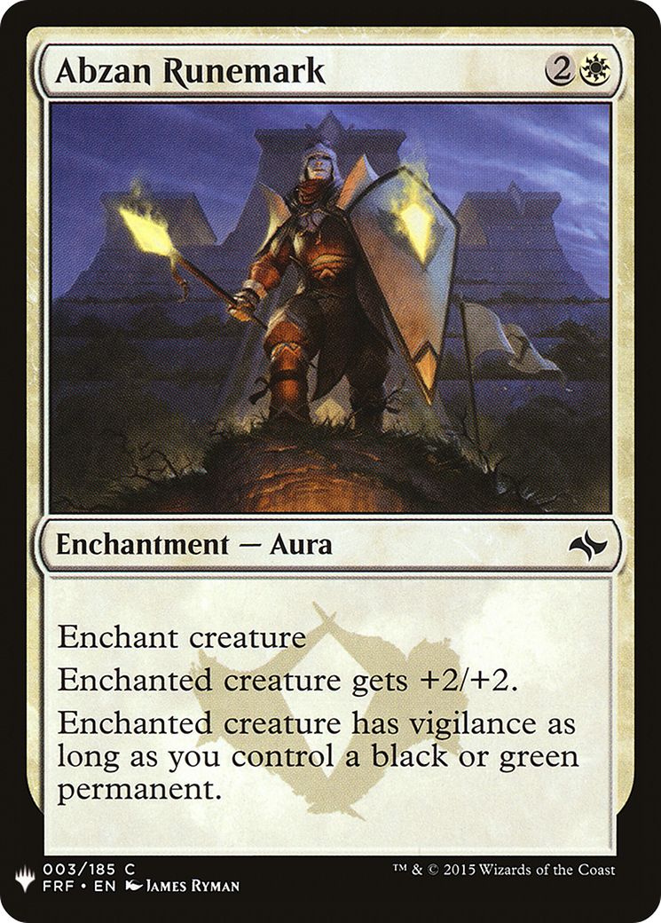 Abzan Runemark (LIST-003)  - The List