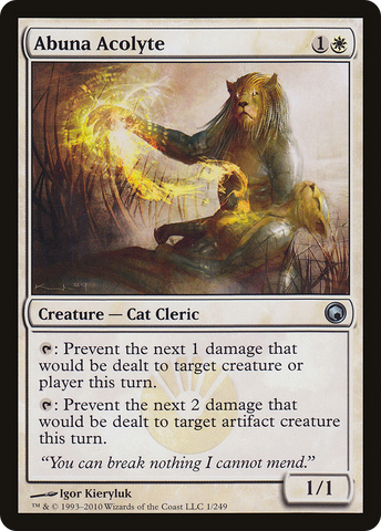 Abuna Acolyte (SOM-001)  Foil - Scars of Mirrodin