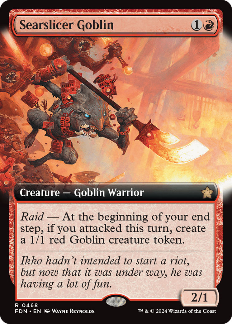 Searslicer Goblin (Extended Art) (FDN-468)  Foil - Foundations: (Extended Art)