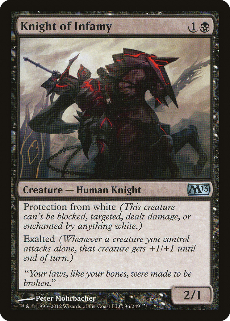 Knight of Infamy (M13-096)  Foil - Magic 2013