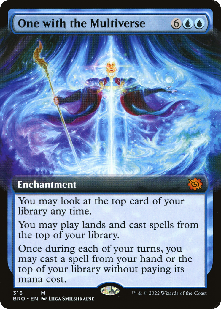 One with the Multiverse (Extended Art) (BRO-316)  Foil - The Brothers' War: (Extended Art)
