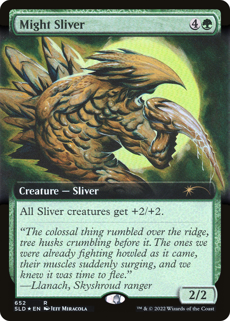 Might Sliver (Extended Art) (SLD-652) - Secret Lair Drop: (Extended Art) Foil
