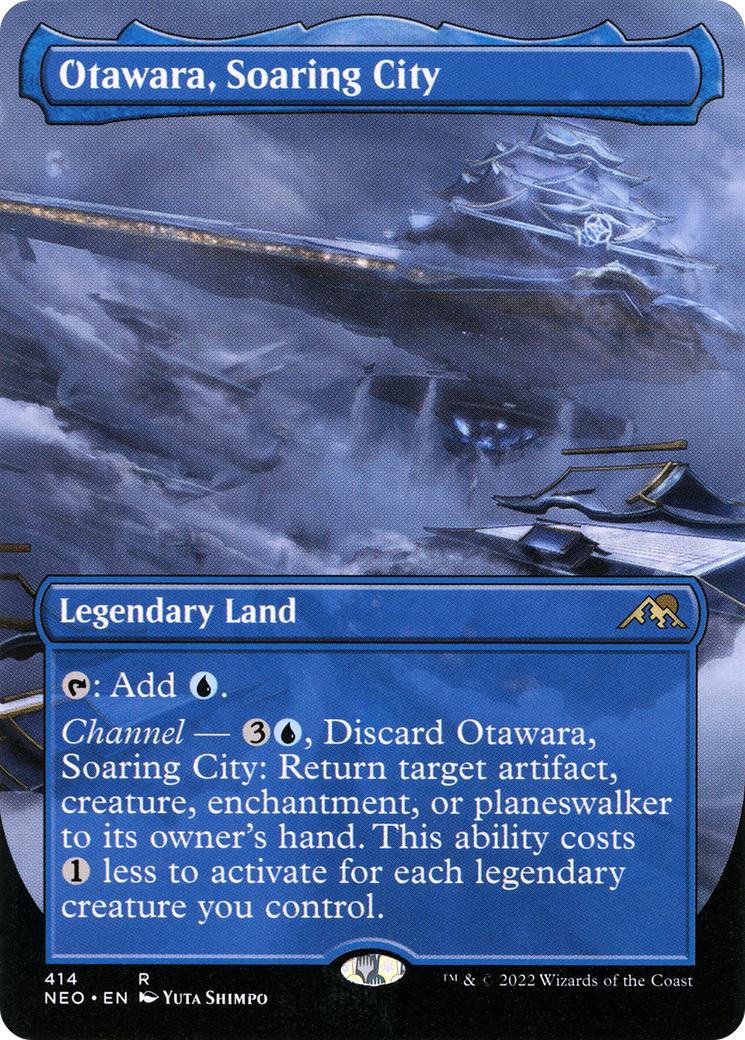 Otawara, Soaring City (Borderless) (NEO-414)  Foil - Kamigawa: Neon Dynasty