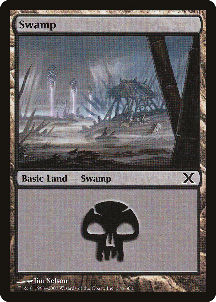 Swamp (374) (10E-374)  Foil - Tenth Edition