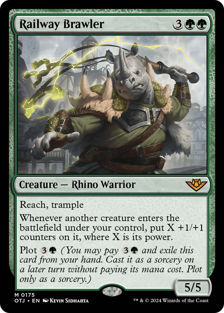 Railway Brawler (OTJ-175)  Foil - Outlaws of Thunder Junction