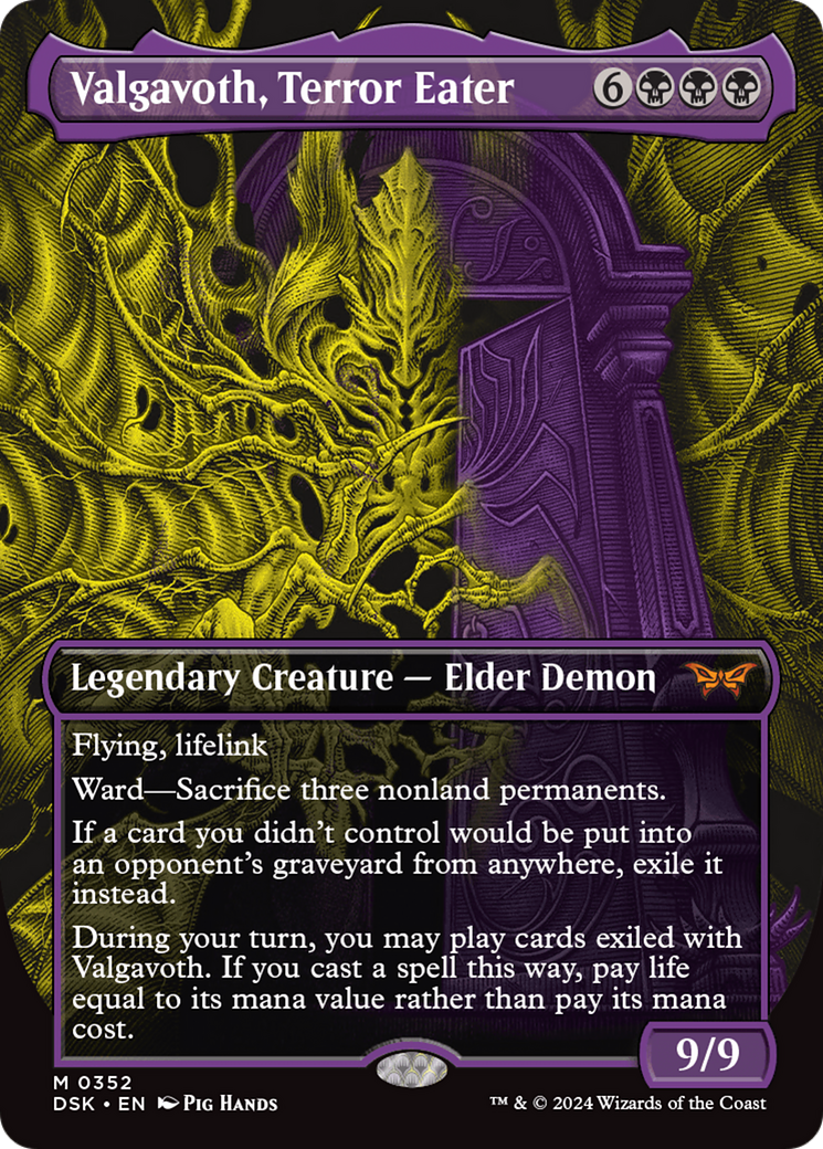 Valgavoth, Terror Eater (Showcase) (DSK-352)  Foil - Duskmourn: House of Horror (Borderless)