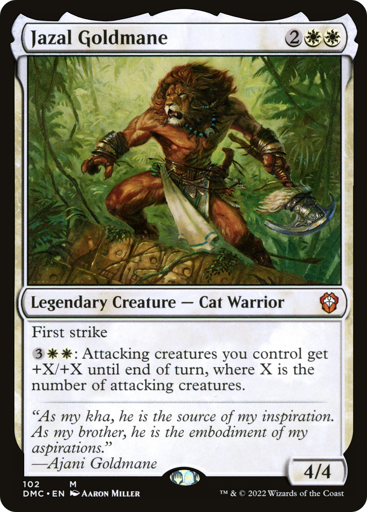 Jazal Goldmane (DMC-102)  - Dominaria United Commander