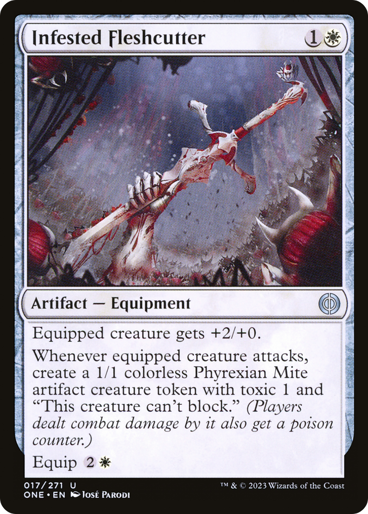 Infested Fleshcutter (ONE-017)  Foil - Phyrexia: All Will Be One