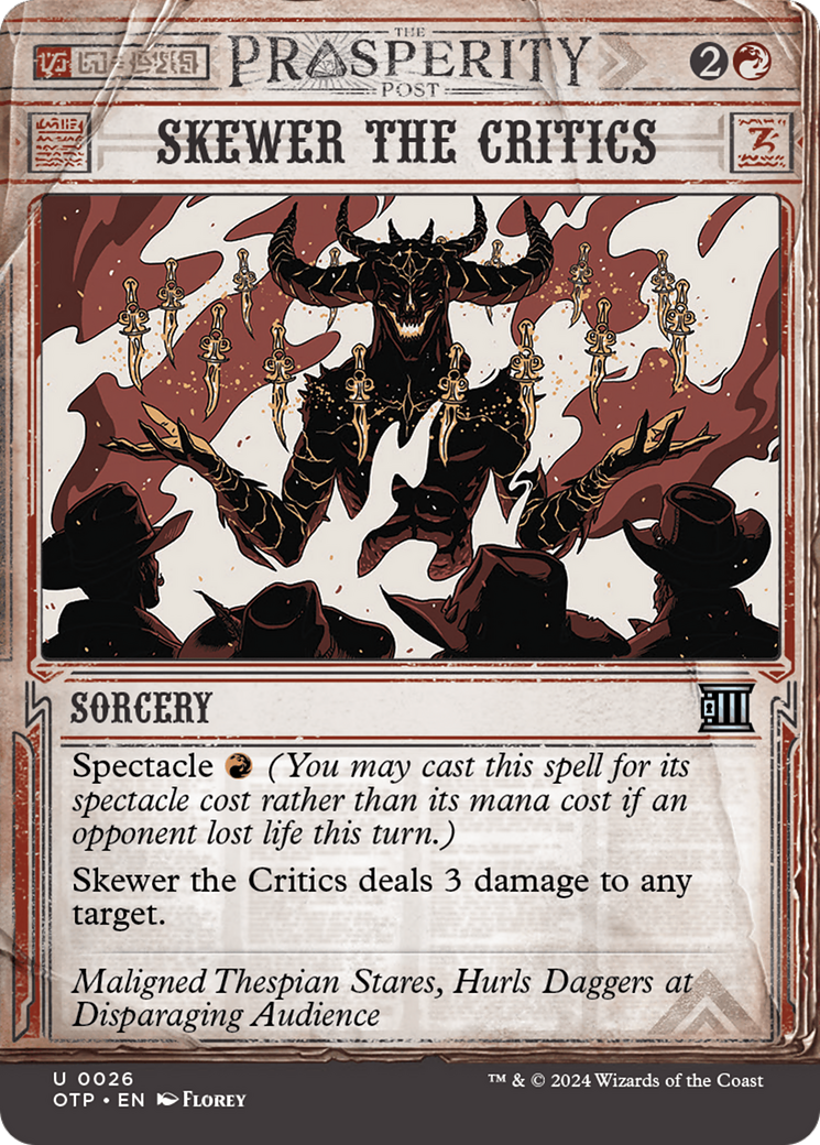 Skewer the Critics (OTP-026)  Foil - Breaking News: (Showcase) (Borderless)
