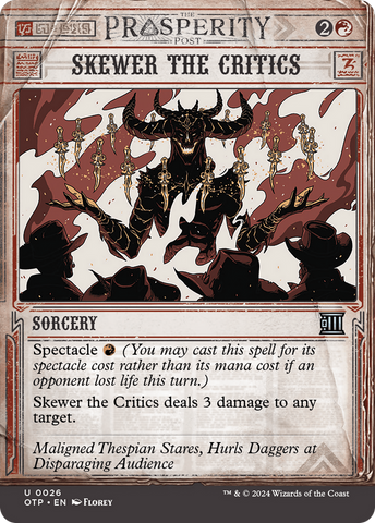 Skewer the Critics (OTP-026)  Foil - Breaking News: (Showcase) (Borderless)