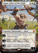 Ajani, Caller of the Pride (Borderless) (FDN-357)  Foil - Foundations