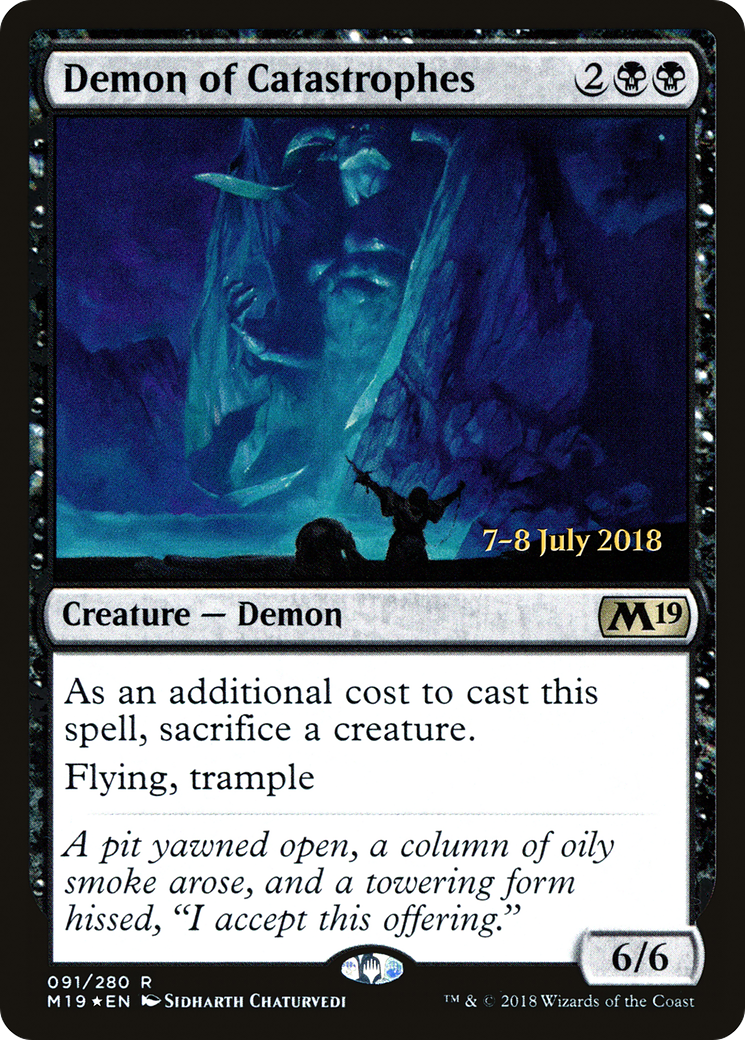 Demon of Catastrophes (PRE-91S) - Core Set 2019 Promos Foil