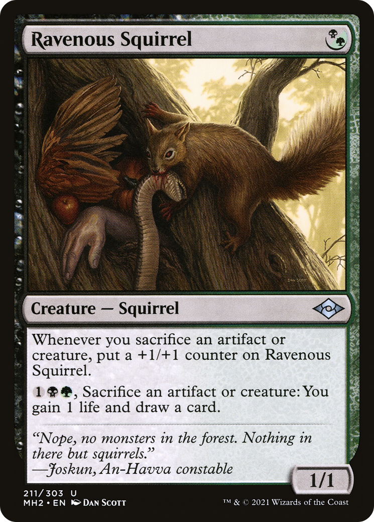 Ravenous Squirrel (MH2-211)  - Modern Horizons 2