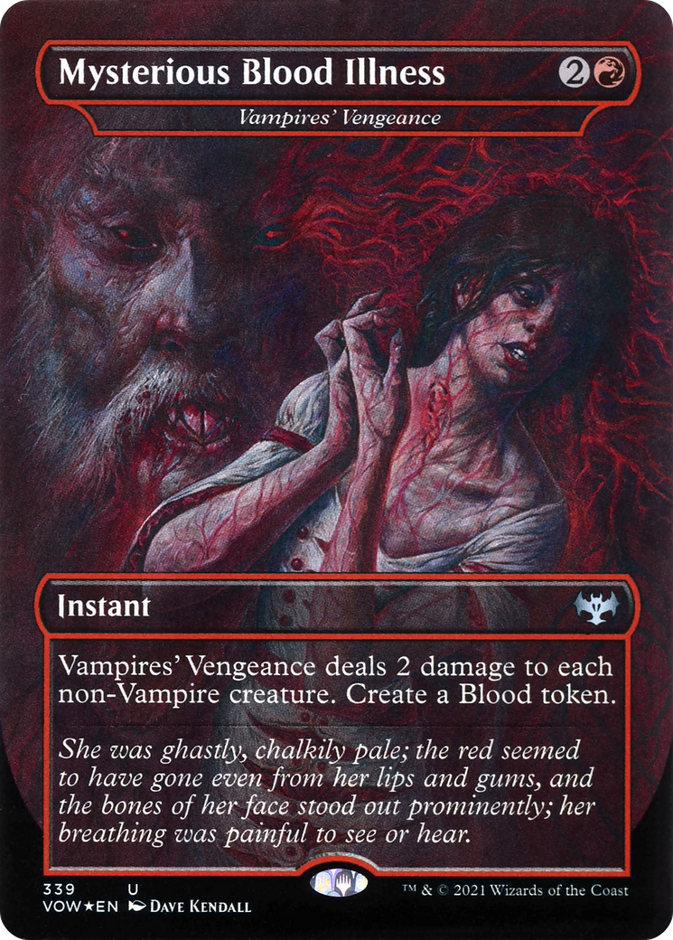 Mysterious Blood Illness - Vampires' Vengeance (VOW-339)  - Innistrad: Crimson Vow / Mysterious Blood Illness (Borderless)