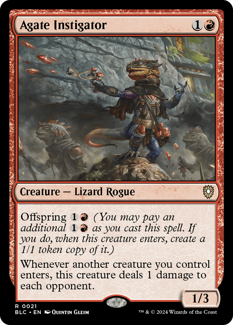 Agate Instigator (BLC-021)  - Bloomburrow Commander