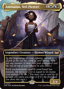 Aminatou, Veil Piercer (Borderless) (DSC-001)  - Duskmourn: House of Horror Commander
