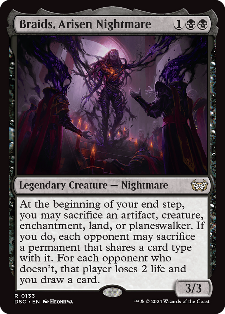 Braids, Arisen Nightmare (DSC-133)  - Duskmourn: House of Horror Commander