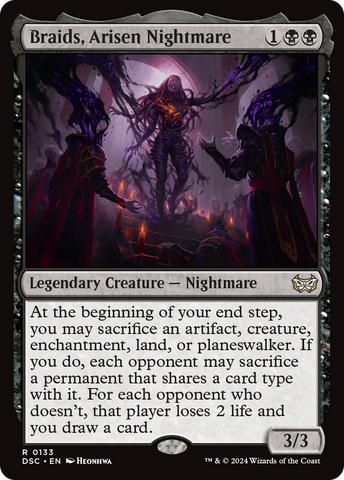 Braids, Arisen Nightmare (DSC-133)  - Duskmourn: House of Horror Commander
