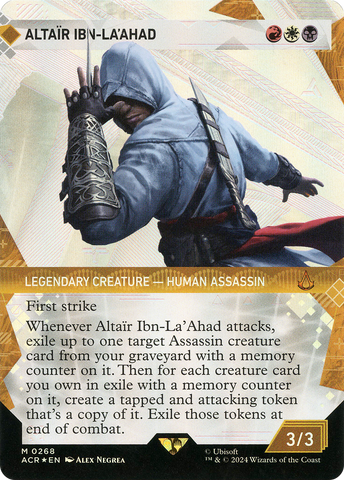 Altair Ibn-La'Ahad (Showcase) (Textured Foil) (ACR-268)  Foil - Assassin's Creed: (Showcase) (Borderless)