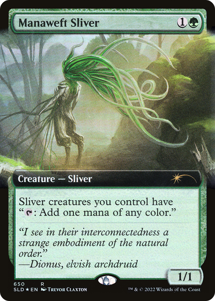 Manaweft Sliver (Extended Art) (SLD-650) - Secret Lair Drop: (Extended Art) Foil