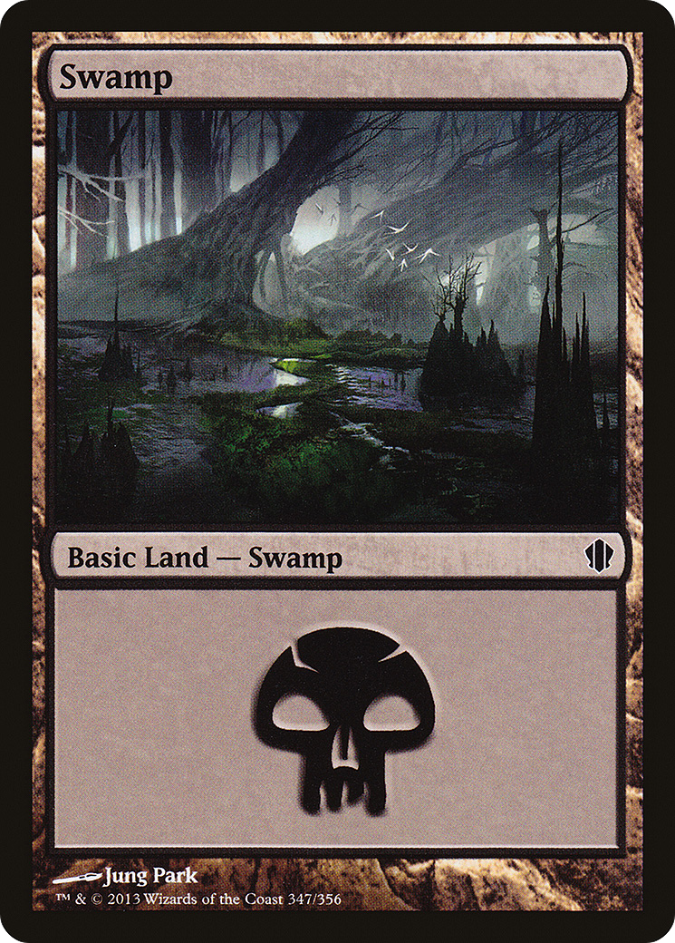 Swamp (347) (C13-347)  - Commander 2013