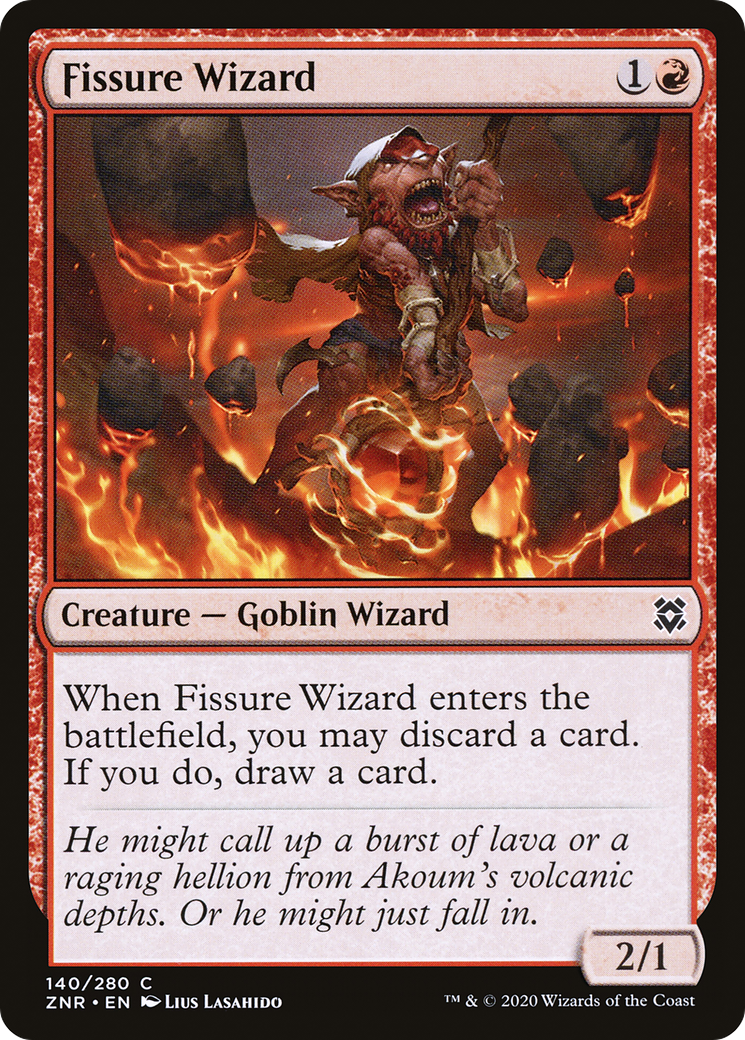 Fissure Wizard (ZNR-140)  Foil - Zendikar Rising