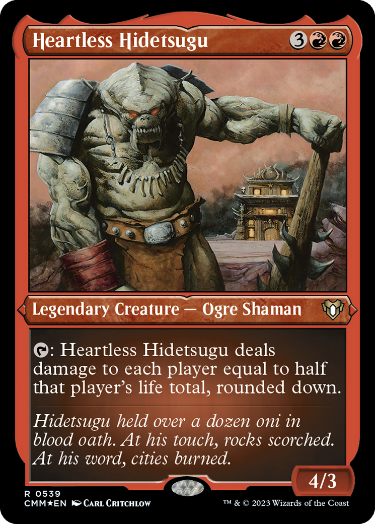 Heartless Hidetsugu (CMM-539)  Etched Foil - Commander Masters