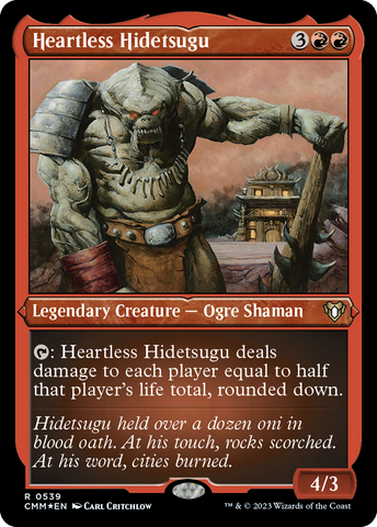 Heartless Hidetsugu (CMM-539)  Etched Foil - Commander Masters