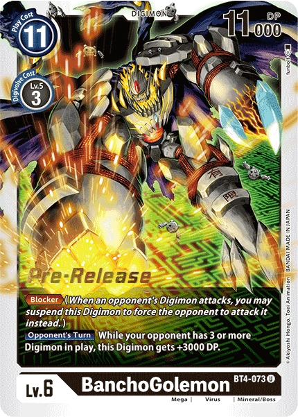 BanchoGolemon (BT4-073) - Great Legend Pre-Release Cards
