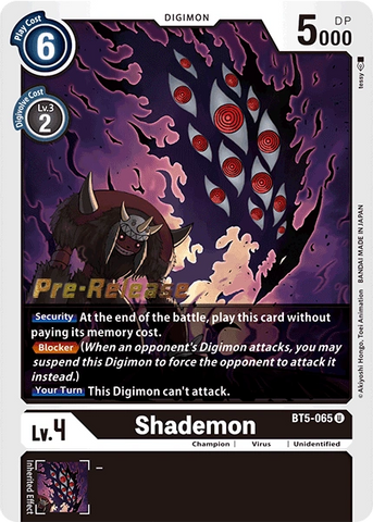 Shademon (BT5-065) - Battle of Omni Pre-Release Cards