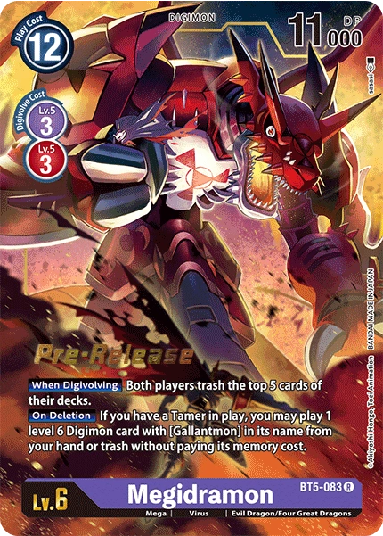 Megidramon (BT5-083) - Battle of Omni Pre-Release Cards