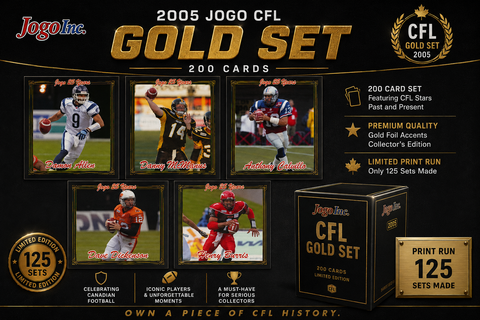 2005 Jogo CFL Complete Gold Parallel Set of 200 Cards - 125 sets made!