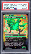 Four Consecutively Numbered PSA 10 2025 Magic the Gathering Final Fantasy Black, Neon Ink Blue, Green & Pink TRAVELING CHOCOBOs