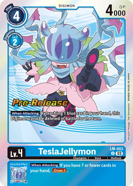 TeslaJellymon (English Exclusive) (LM-003) - Exceed Apocalypse Pre-Release Cards Foil