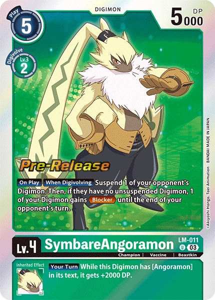 SymbareAngoramon (English Exclusive) (LM-011) - Exceed Apocalypse Pre-Release Cards Foil