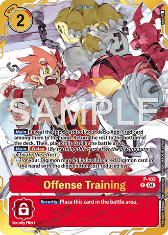 Offense Training (Premium Card Collection -Digimon Training Set-) (P-103) - Digimon Promotion Cards Foil