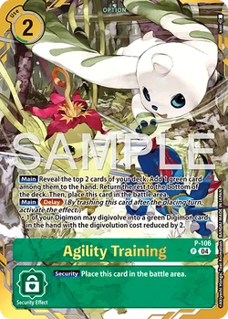 Agility Training (Premium Card Collection -Digimon Training Set-) (P-106) - Digimon Promotion Cards Foil