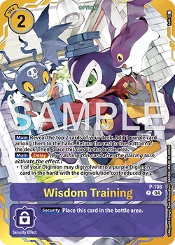 Wisdom Training (Premium Card Collection -Digimon Training Set-) (P-108) - Digimon Promotion Cards Foil
