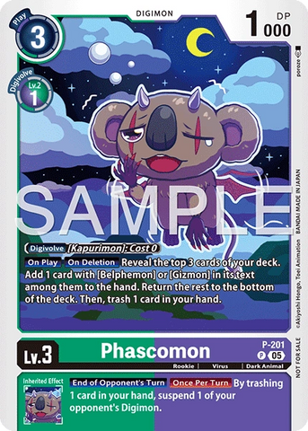 Phascomon (Store Tournament 2025 Vol.4 Participation Pack) (P-201) - Digimon Promotion Cards