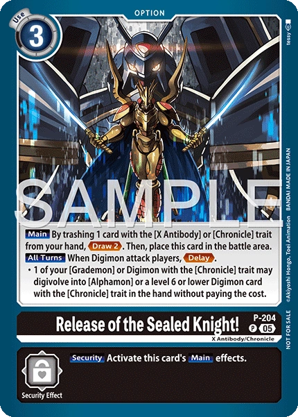 Release of the Sealed Knight! (Store Tournament 2025 Vol.4 Participation Pack) (P-204) - Digimon Promotion Cards
