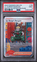 Pokemon Lt. Surge's Bargain Special Illustration Rare (185/132) [Mega Evolution] PSA 9