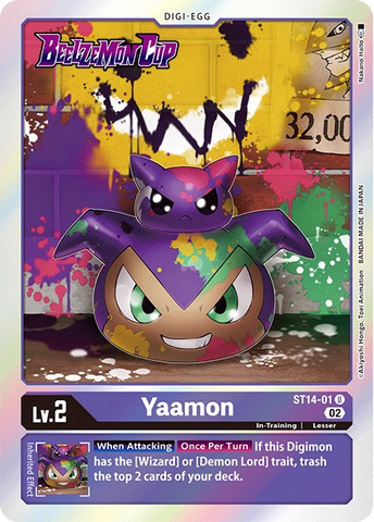Yaamon (ST14-01) - Starter Deck 14: Beelzemon Advanced Deck Set Pre-Release Cards Foil