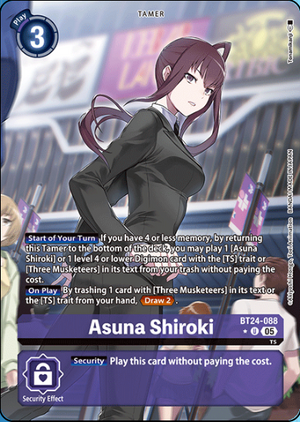 Asuna Shiroki (Alternate Art) (BT24-088) - Time Stranger Foil