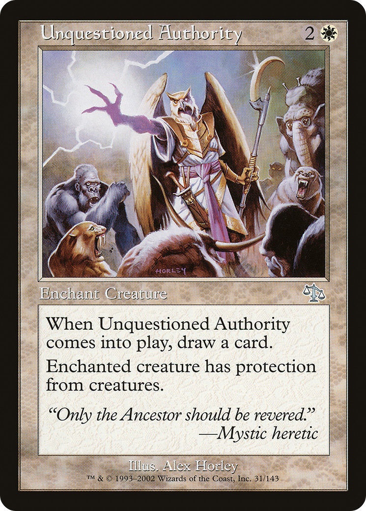 Unquestioned Authority (JUD-031)  Foil - Judgment