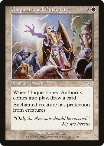 Unquestioned Authority (JUD-031)  Foil - Judgment