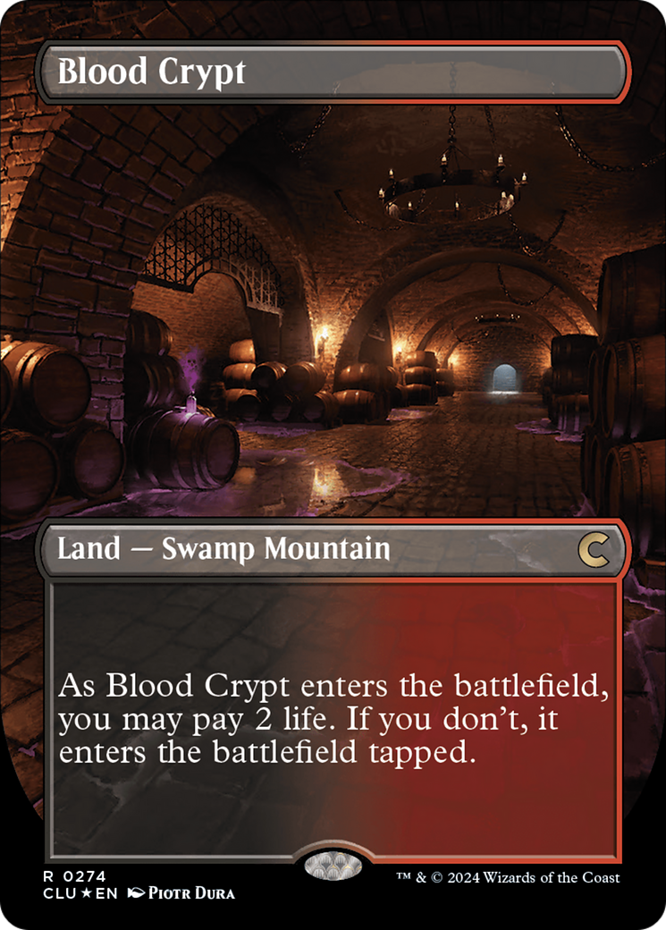 Blood Crypt (Borderless) (CLU-274)  Foil - Ravnica: Clue Edition