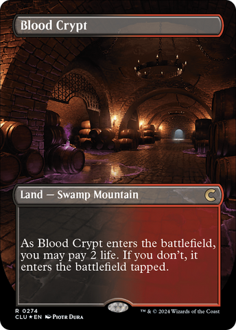 Blood Crypt (Borderless) (CLU-274)  Foil - Ravnica: Clue Edition