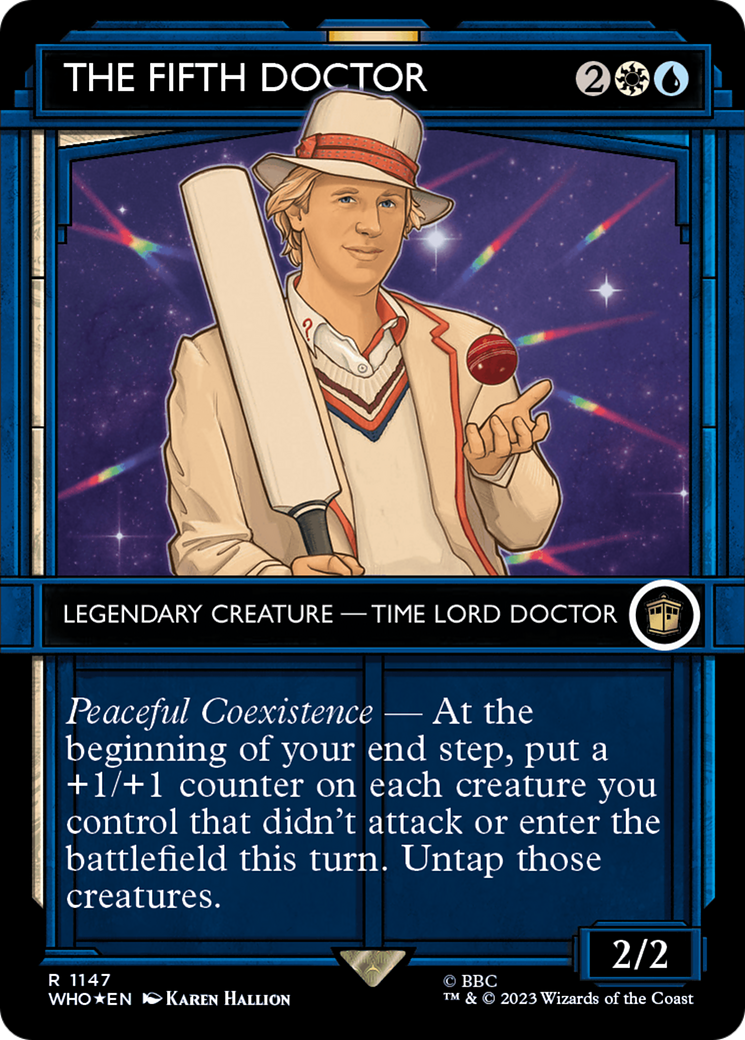The Fifth Doctor (Showcase) (Surge Foil) (WHO-1147)  Foil - Doctor Who: (Showcase) (Borderless)