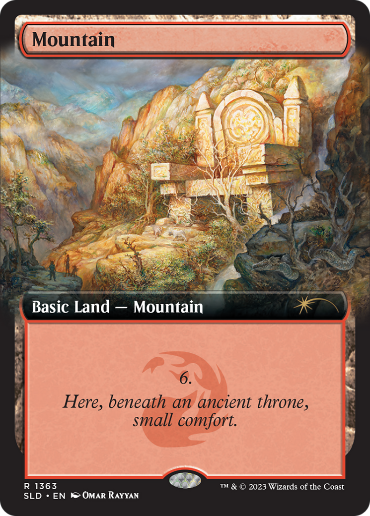 Mountain (1363) (SLD-1363)  Foil - Secret Lair Drop: (Extended Art)