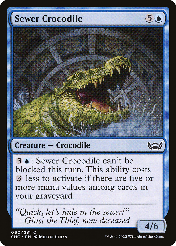 Sewer Crocodile (SNC-060)  - Streets of New Capenna